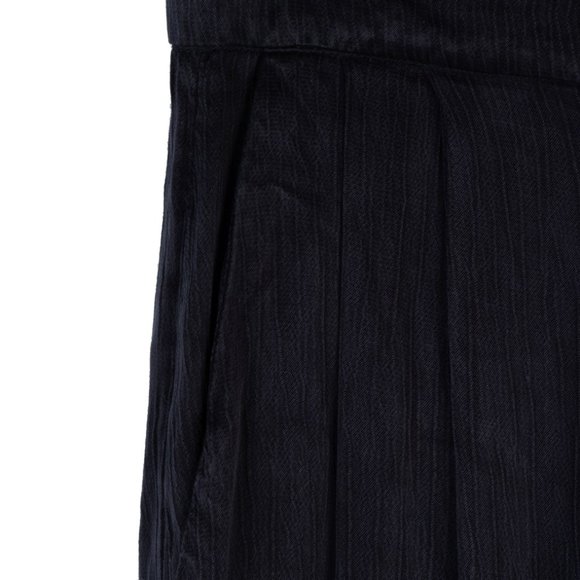 H&M navy silky straight leg casual lightweight trousers Size 4 - Picture 3 of 4
